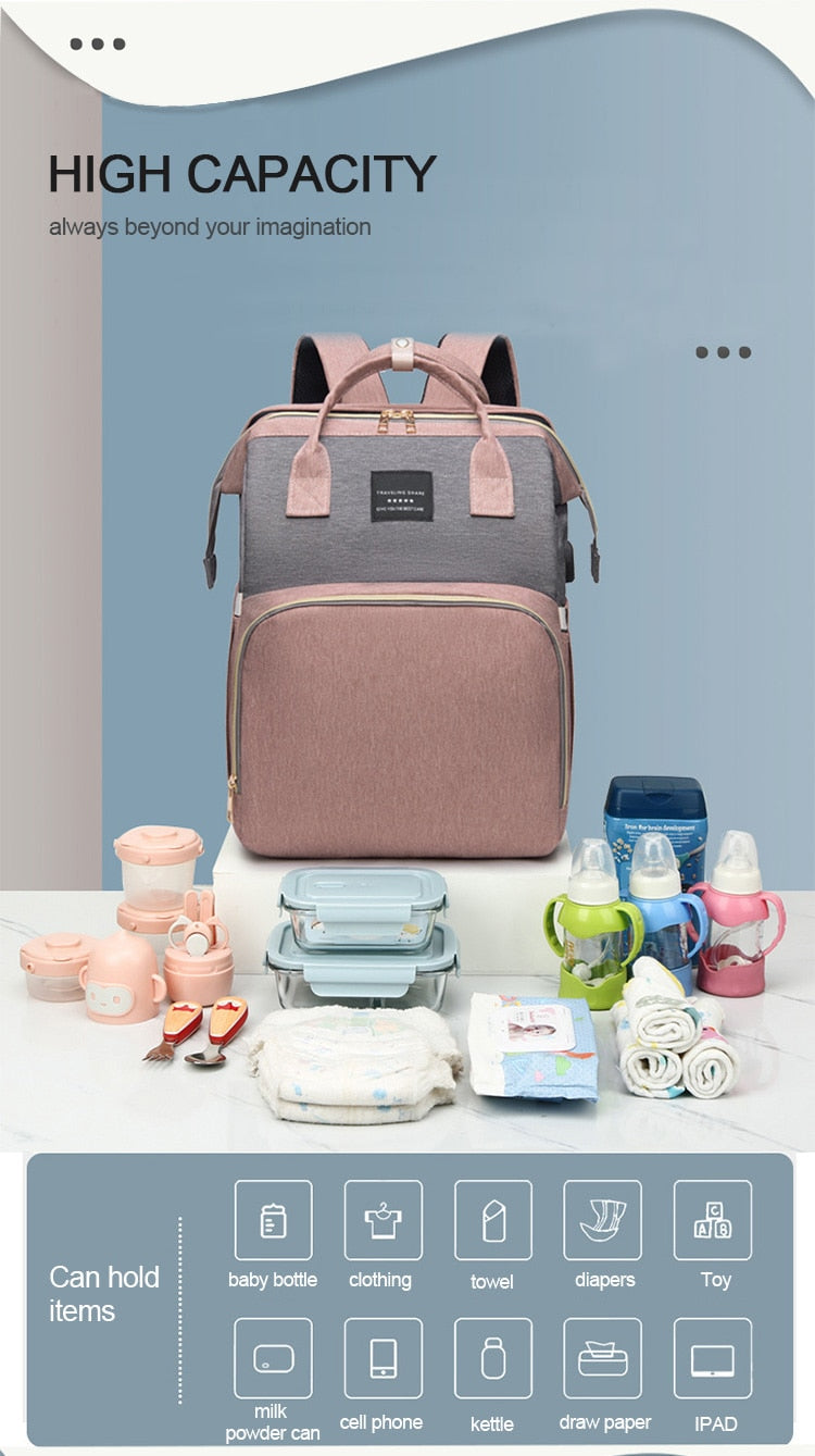 CarryCrib™ - Diaper Bag & Portable Baby Crib