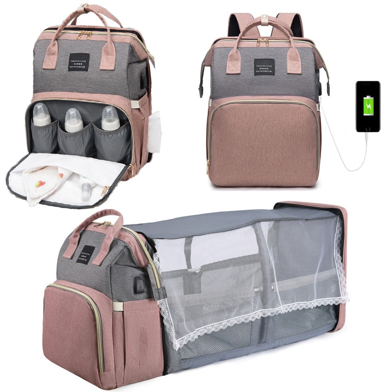 CarryCrib™ - Diaper Bag & Portable Baby Crib