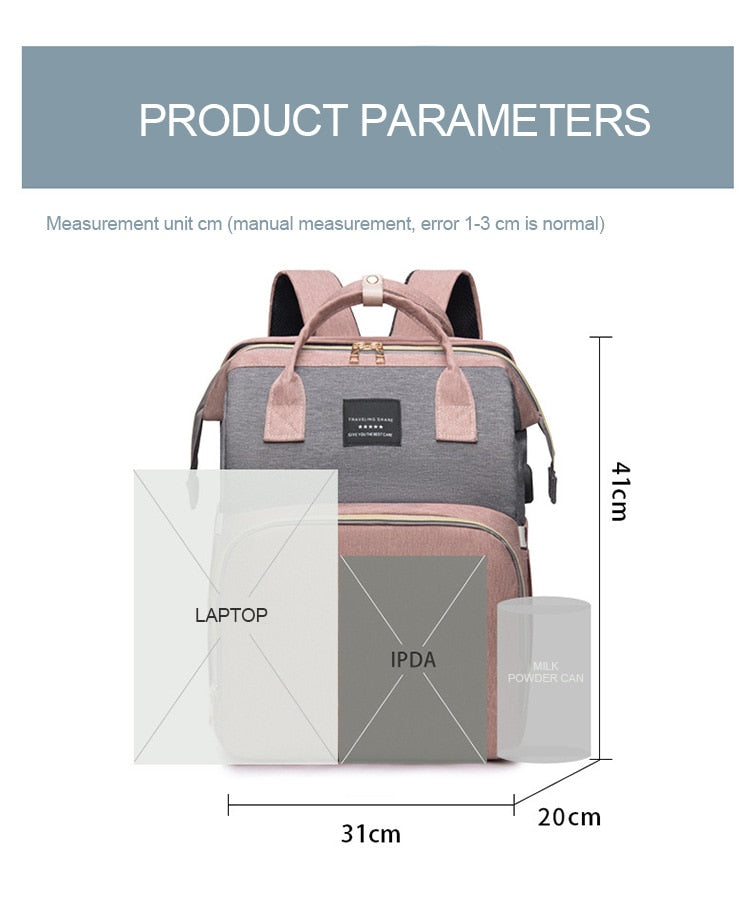 CarryCrib™ - Diaper Bag & Portable Baby Crib